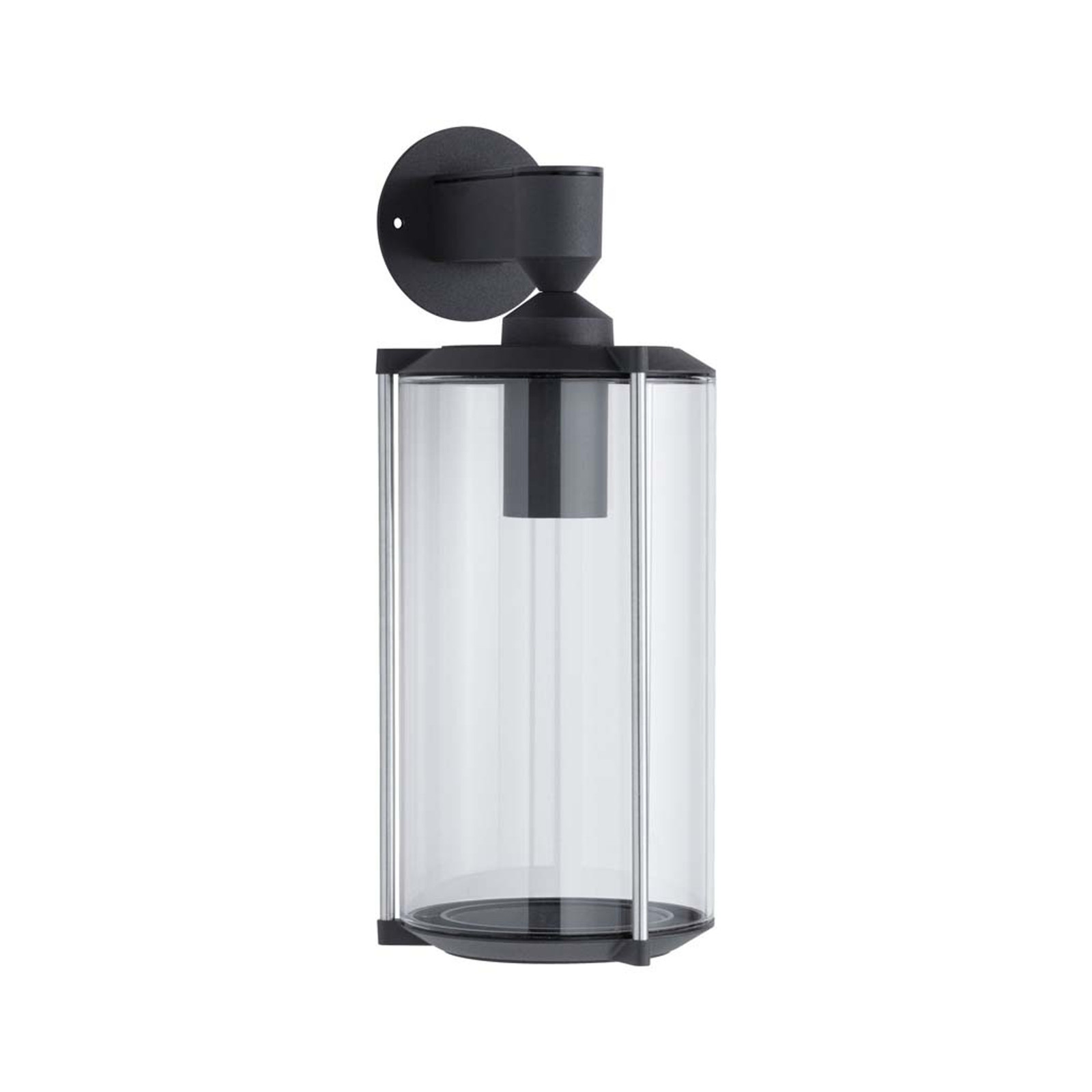 Paulmann Klassik Outdoor wandlamp rond grijs met glas en metaal E27