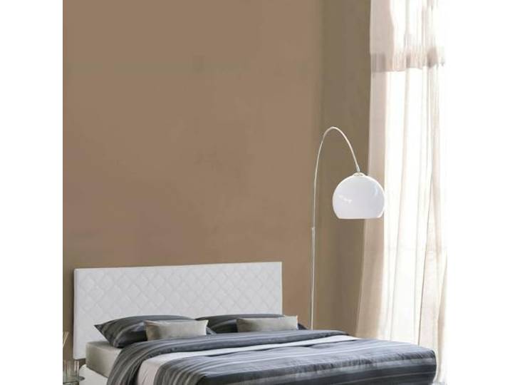 Talamo Italia - Cleopatra-Doppelbett, wandmontiertes Kopfteil aus Öko-Leder, 100 % Made in Italy, geeignet für ein Doppelbett, 170 x 60 cm, Weiß