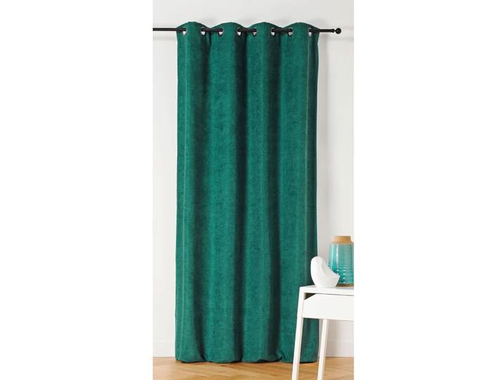 Rideau alaska isolant et 100 % occultant polyester vert emeraude