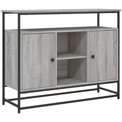 Helloshop26 - Anrichte Kommode Schrank Aufbewahrungsmöbel Küchenorganizer Wohnzimmer sonoma 100 x 35 x 80 cm Holzwerkstoff grau 02_0036253
