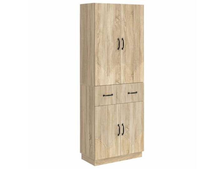 PUGYNBK Schrank-Set, 2 Stück, Eiche Sonoma Modular, mehrere Aufbewahrungsmöglichkeiten, gepolstert, einfache Reinigung, Haus und Garten
