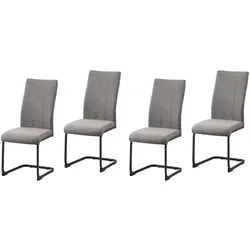 HTI-Line, Stühle, Schwingstuhl 4er-Set Braun