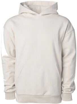 Independent Trading Co. IND330BLV Boulevard Heavyweight Hooded Sweatshirt in Bone size 2XL   Cotton/Polyester Blend
