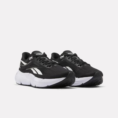 Laufschuh REEBOK "ZIGNITION", Herren, Gr. 44, schwarz, weiß, Synthetik, Textil, Schuhe Laufschuh, vielseitiger Lauf- und Trainingsschuh