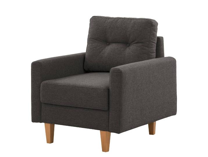 Sessel Koski I Schwarz/Schwarz Webstoff Ala 90 x 92 x 80cm