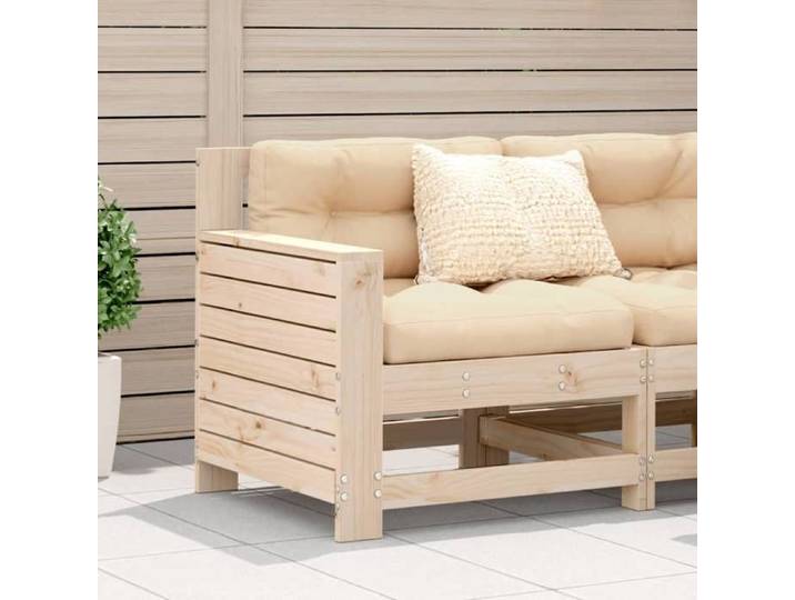 Canapé de Jardin Accoudoir Siège avec Dossier Fauteuil de Terrasse Patio Balcon Arrière-cour Extérieur Bois Massif 844883