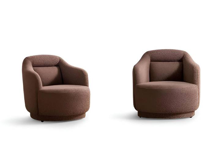 JVmoebel Sessel Braunes Designersessel-Set aus hochwertigem Polsterstoff (Sessel), Made in Europa