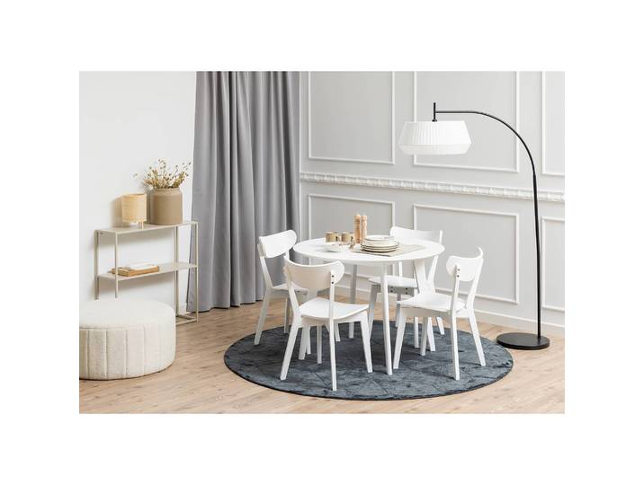 Esstisch II Ø 105cm Weiß/Weiß
