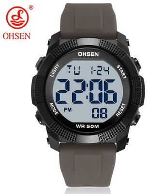 DynamicDeals Digital Mens Watches 50M Waterproof, G Style Outdoor Sport Watch For Men, Red Tactical Electronic Wristwatch Gift khaki Watch