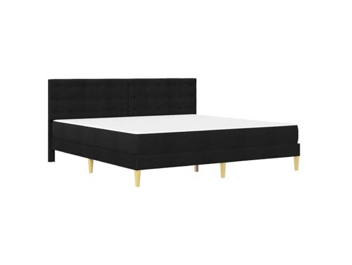 KTHLBRH Doppelbett 180 x 200 cm mit schwarzer Matratze Modernes Design, eleganter Stoff, robuste Struktur, zeitgenössisches Zimmer