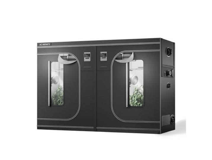 AC Infinity CLOUDLAB 816, Growzelt 10x5, Extra dicke Stangen Mylar Mylar, 25 mm Stahlstangen, laborgetestet höchste Reflexion, großes Sichtfenster, Montageplatte für Controller, Indoor Growing