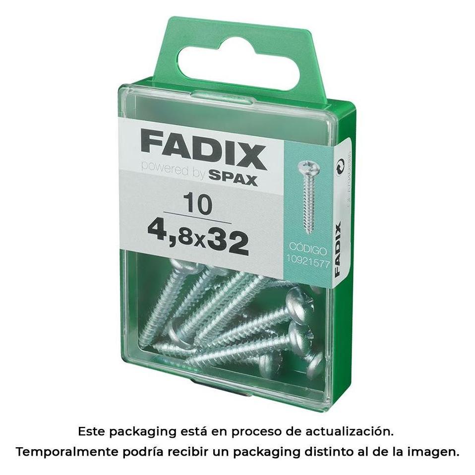 Fadix Schachtel m 10 Stück. cr Zinkblechgewindeschraube 4,8x32mm (10 Stk., 32 mm) (49456010)