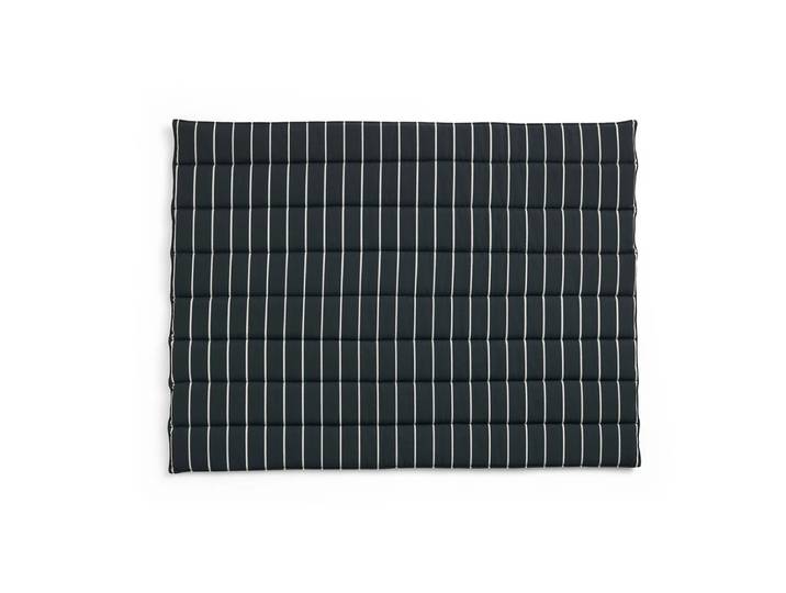 HAY - Outdoor Market Sofasitzkissen, schwarz mit beigen Streifen