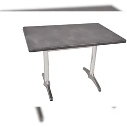 DELUKE Bistrotisch SERNA 110x70cm Rechteckig Schwarz Holz Cafétisch Bartisch Gartentisch Outdoor-Esstisch