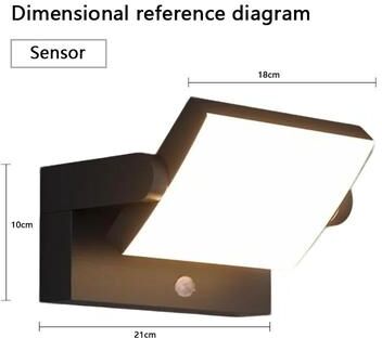 Inspire Curations Modern IP65 Outdoor LED Wall Light With Motion Sensor Waterproof Porch & Garden Security Lamp sensor 4000k