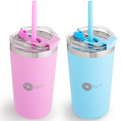 PopYum 13oz Insulated Stainless Steel Kids' Cups, 2-Pack
