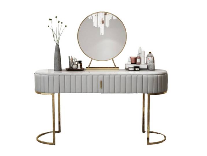 Xlmoebel Schminktisch Eleganter Konsolentisch in Weiß mit hochwertiger Verarbeitung (Schminktisch, 1-St., Schminktisch), Hergestellt in Europa