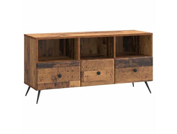GHVBNMF TV-Schrank Altholz-Optik 102x34,5x50 cm Lowboard mit 3 Schubladen Kompaktes Mediacenter fürs Wohnzimmer: Bietet bis zu 60 kg Belastbarkeit, 3 Schubladen sowie integrierte Kabelöffnungen.