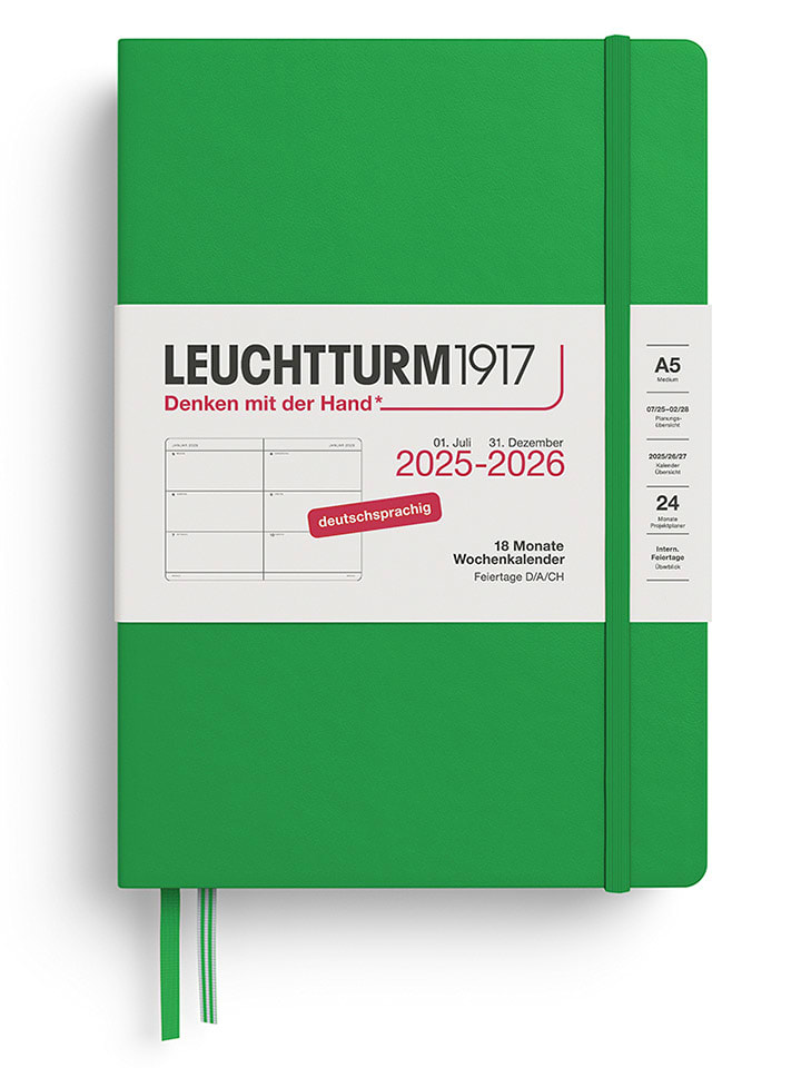 LEUCHTTURM1917 Wochenkalender in Grün - A5 - onesize