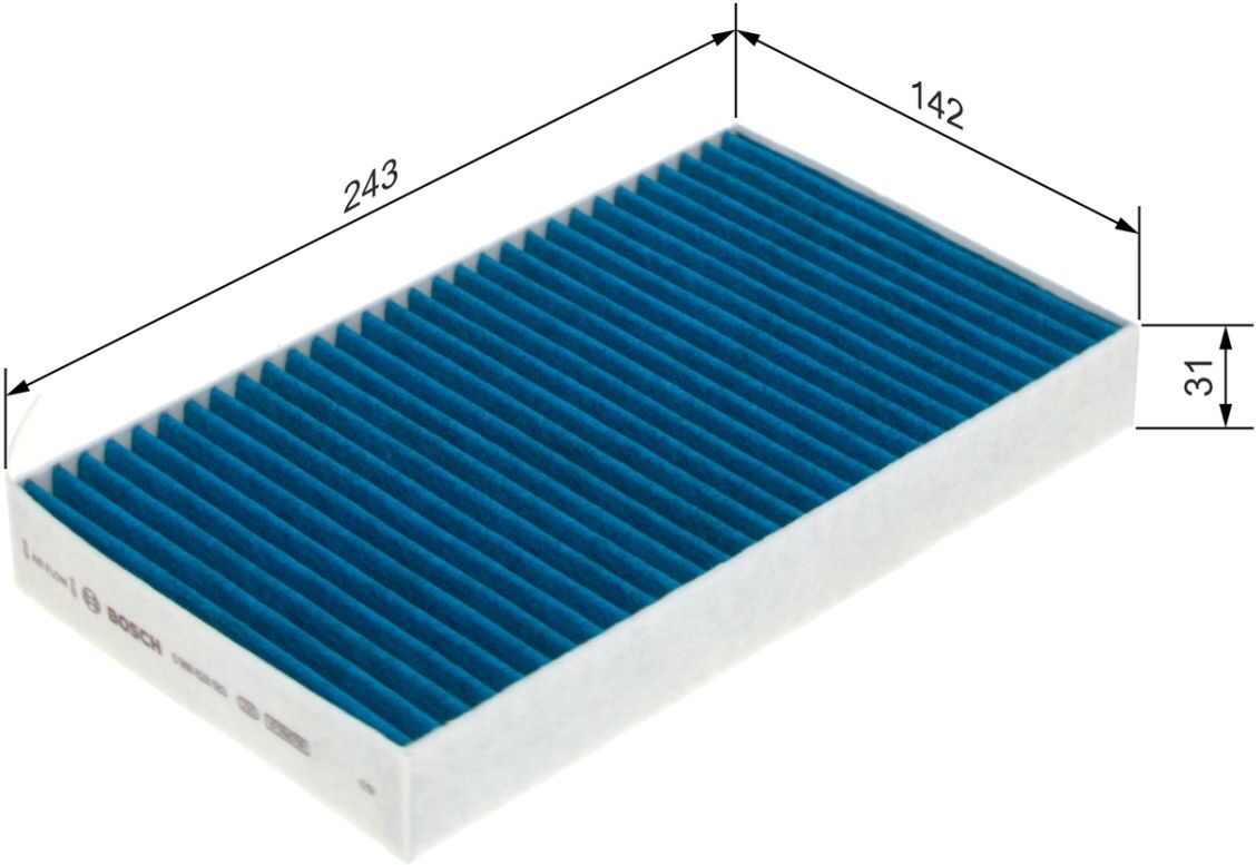 Innenraumluftfilter mit Aktivkohle BOSCH Filter+ PRO 0 986 628 583