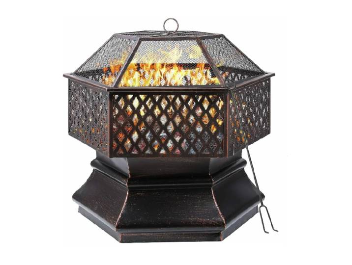 Brasero extérieur en acier avec couverture en maille arrang, filet pour barbecue, 26, 28/30, en effet
