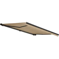 Elektrische Kassetten-Markise T122, Vollkassette Volant 4x3m ~ Polyester Creme, anthrazit