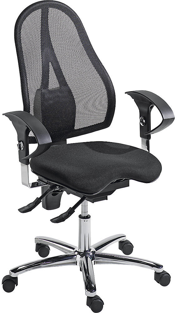 kaiserkraft Deal: Schreibtisch Atlanta inkl. Operator-Drehstuhl zum 1/2 Preis, HxBxT 630 - 1280 x 1600 x 800 mm, Arbeitsplatte aus Laminat