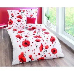 Kaeppel Baumwoll-Seersucker Bettwäsche »Scarlett Poppies« 080/402  – erhältlich in 2 Größen