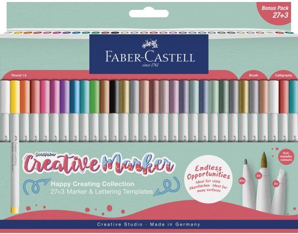 Faber-Castell Creative Marker Sæt, 30 Stk.