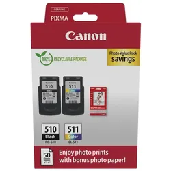 Canon, Druckerpatrone, PG-510/CL-511 Ink Cartridge PVP (BK, C, M, Y)