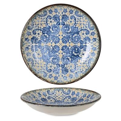 6 x Suppenteller VALENCIA BLUET - 23cm - Porzellan -. RINART