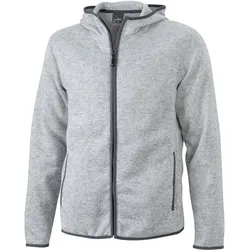 James & Nicholson Herren Strickfleece Kapuzenjacke Fleece-Jacke JN589