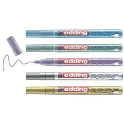 Edding 5er-Set Glanzlackmarker »780« metallic spezial grau