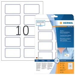 HERMA Namensetiketten SPECIAL 80,0 x 50,0 mm, weiß/blau