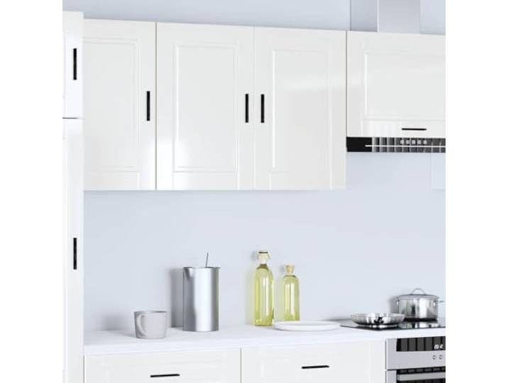 KTHLBRH Küchenschrank Porto weiß glänzend 80 x 31 x 60 cm Robuste Spanplatte, Kapazität 75 kg, leicht zu reinigen, für Wohnzimmer und Flur