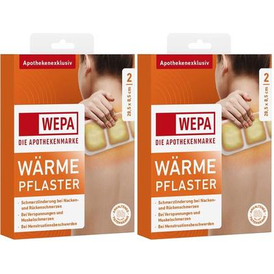 Wärmepflaster Nacken/Rücken 8,5x28,5 cm Wepa 2x 2x2 St Kompressen