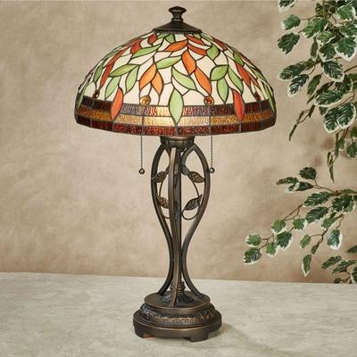 Touch of Class Darent Stained Glass Table Lamp Multi Earth , Multi Earth