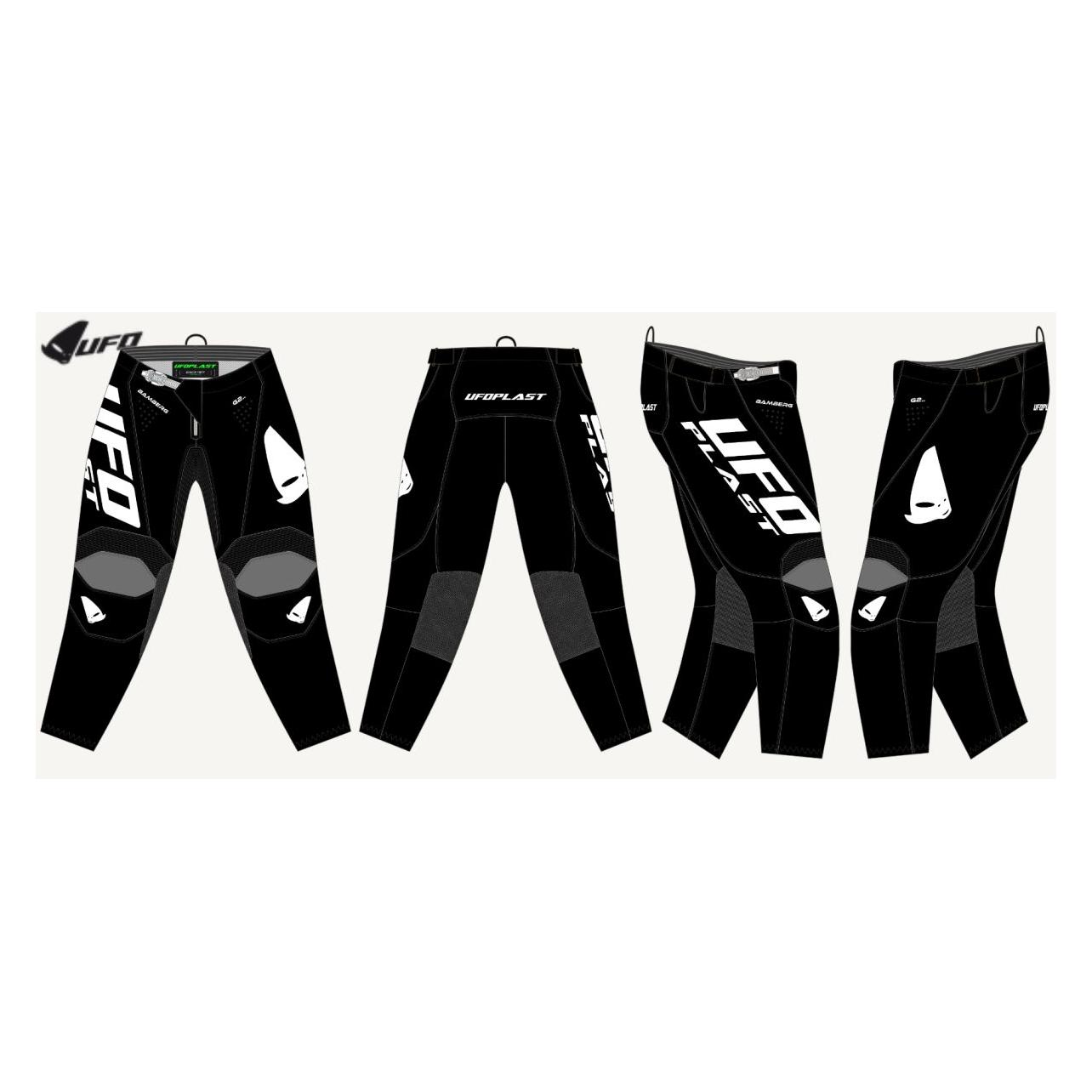 Ufo Plast SRL Bamberg Sporthose Unisex für Erwachsene, schwarz/grau, 46 (PX13001-KE50)