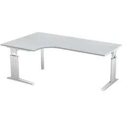 OTTO Office Premium Winkelschreibtisch »Otto Office Line III« 200 cm 90°-Winkel grau, 200x86x80 cm