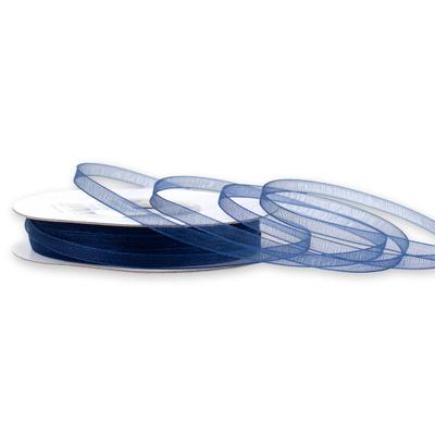 Creativery 3mm Organzaband 50m Chiffonband Schleifenband Geschenkband Stoffband Uni Dunkelblau