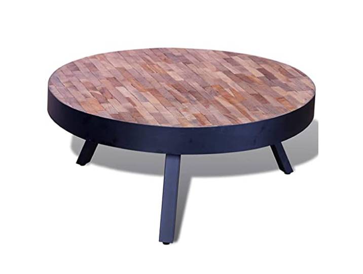 RJPLMFV Couchtisch, rund, Altenholz, Vintage Handgefertigte Handwerkskunst, stabile Oberfläche, Mehrfachnutzung als Beistelltisch, zufällige Lieferung