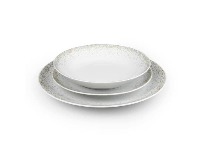 Service de vaisselle 18 pièces en porcelaine blanc