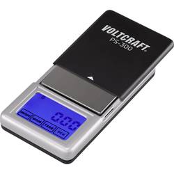 VOLTCRAFT PS-200 Taschenwaage VC-8912595 Wägebereich (max.) 200 g Ablesbarkeit 0.01 g batteriebetrieben Schwarz, Silber