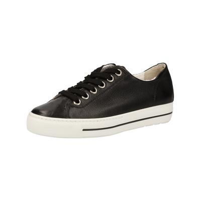 Sneaker PAUL GREEN "Paul Green Sneaker Glattleder", Damen, Gr. 43, schwarz, Glattleder, Schuhe Sneaker