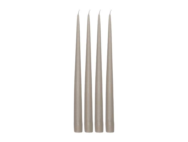 Scandi Essentials Bougie antique Atmosphere 32 cm, lot de 4 Taupe