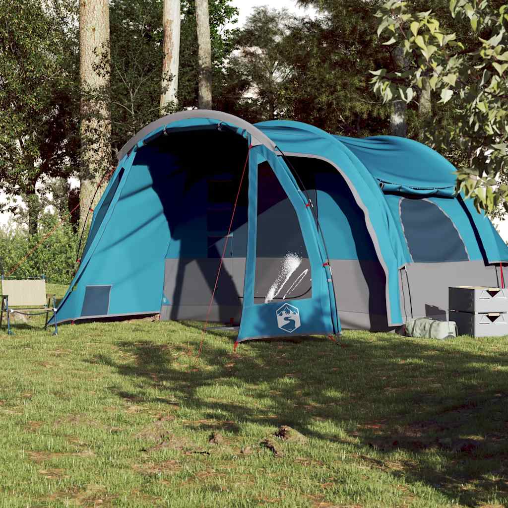 vidaXL Tente familiale 6 personnes bleu imperméable