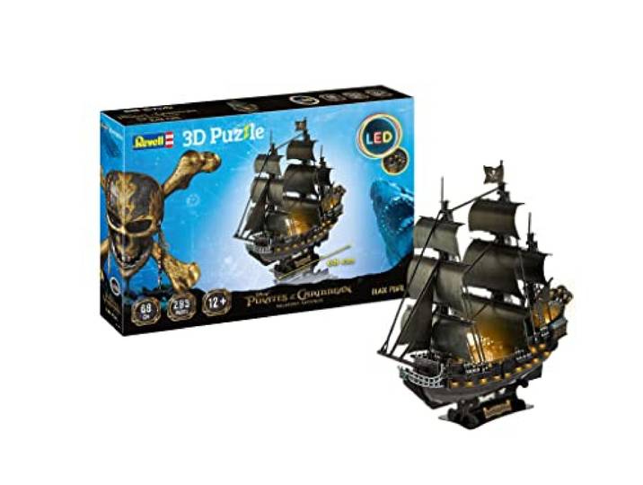 Revell 3D Puzzle 00155 Pirates of The Caribean The legendarische Black Pearl in 3D ontdekken, gekleurd