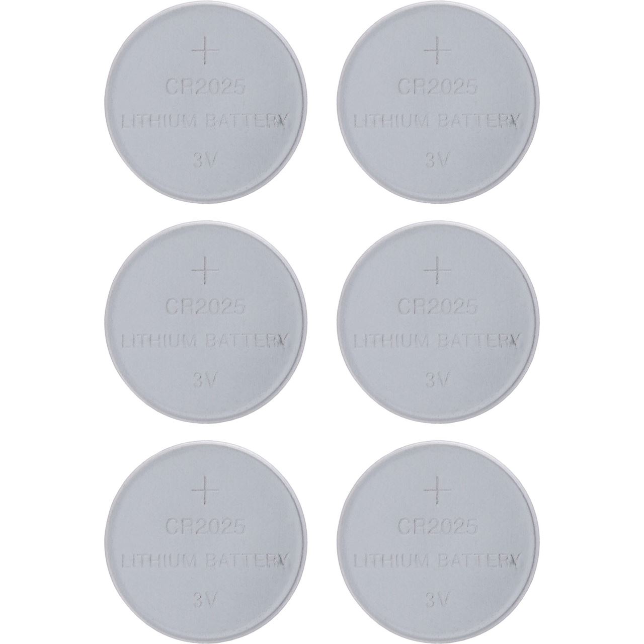InLine Knopfzellen, 3V Lithium, CR2025, 6er Pack
