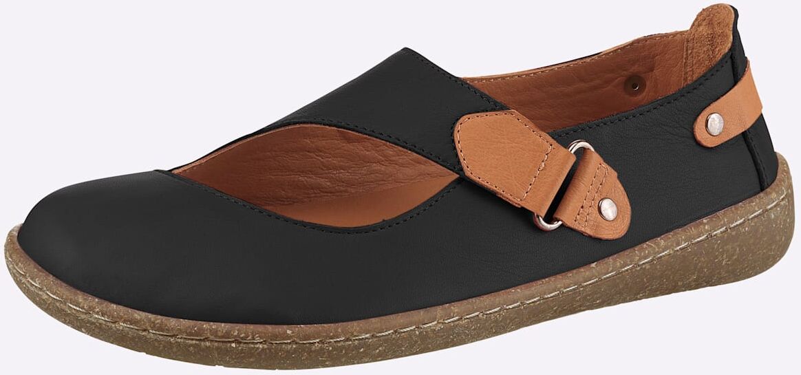 Slipper GEMINI, Damen, Gr. 38, schwarz, Glattleder, Schuhe Slipper schwarz 38