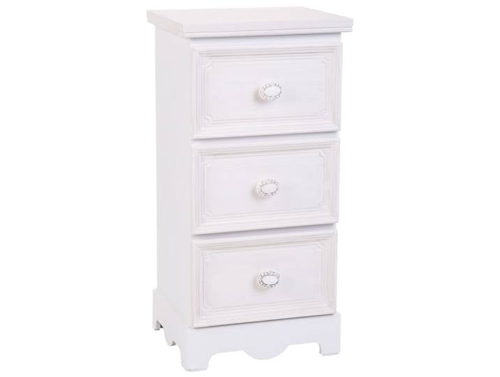 Cajonera de madera 3 cajones blanco 31x26x60h cm